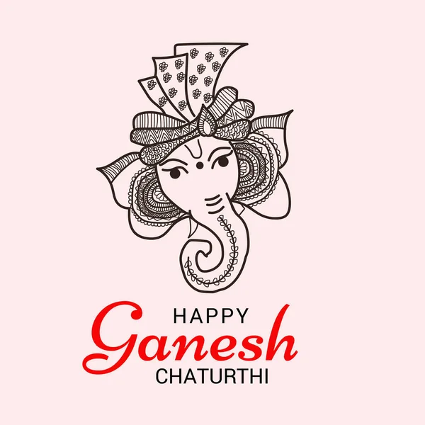 Ilustração Vetorial Fundo Para Festival Ganesh Chaturthi Índia —  Vetores de Stock