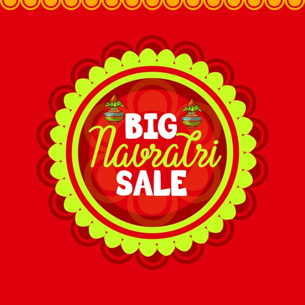 Ilustração Vetorial Festival Indiano Celebração Navratri — Vetor de Stock