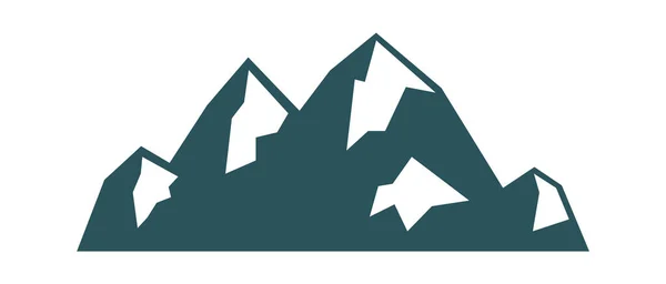 Mountain shapes. Rocky silhouette. Vector travel camp logo. — Stock Vector
