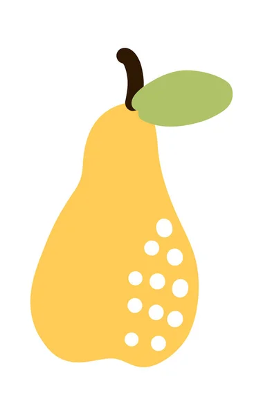 Pear fruit. Tropical doodle product. Vector exotic food icon — 图库矢量图片