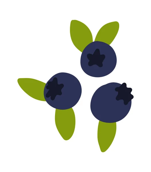 Blueberry. Doodle bilberry. Vector huckleberry food icon — Vettoriale Stock