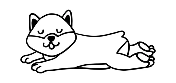 Bel cane disegnato a mano. Divertente cucciolo di scarabocchio. Illustrazione del cartone animato carino vettore — Vettoriale Stock