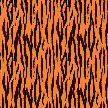 Kaplan pürüzsüz desen. Bengal kedisi turuncu safari tekrar iz bırakıyor. Vahşi hayvan derisi sanatı.