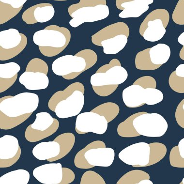 Leopar deseni ayarlandı. Hayvan meteliksiz izi. Vektör cool jaguar soyut tasarım kumaşı