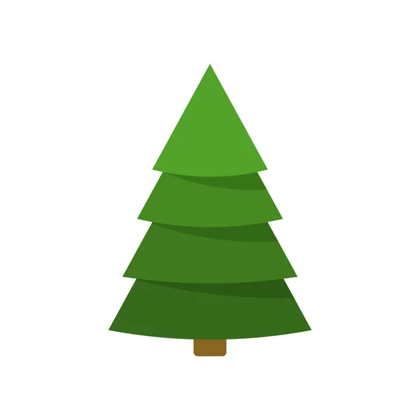 Christmas Tree Flat Icon Xmas Cartoon Craft Element Vector New —  Vetores de Stock