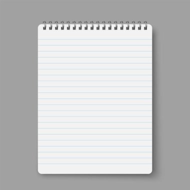 Defter satırı kare nokta. Günlük şablonu. Not defteri boş sayfa seti. Vektör boş listesi maketi.