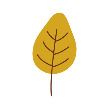 Autumn leaves. Foliage leaf hand drawn silhouette. Forest vector illustration