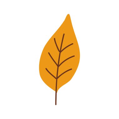 Autumn leaves. Foliage leaf hand drawn silhouette. Forest vector illustration