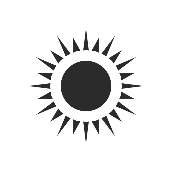 Sun Silhouette Icons Summer Black Circle Shape Nature Sky Heat — Archivo Imágenes Vectoriales