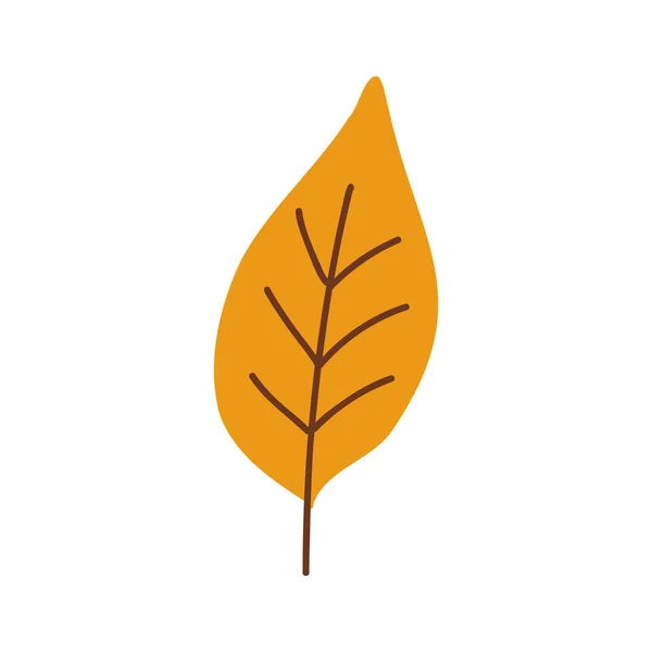Осенние Листья Листья Листвы Нарисованы Вручную Силуэт Лесная Векторная Иллюстрация — стоковый вектор