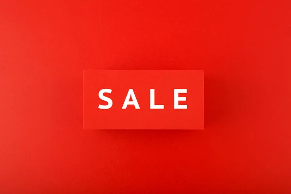 Πώληση Κομψό Minimal Έννοια Κόκκινα Χρώματα Πώληση Γραμμένο Κόκκινες Ταμπλέτες — Φωτογραφία Αρχείου