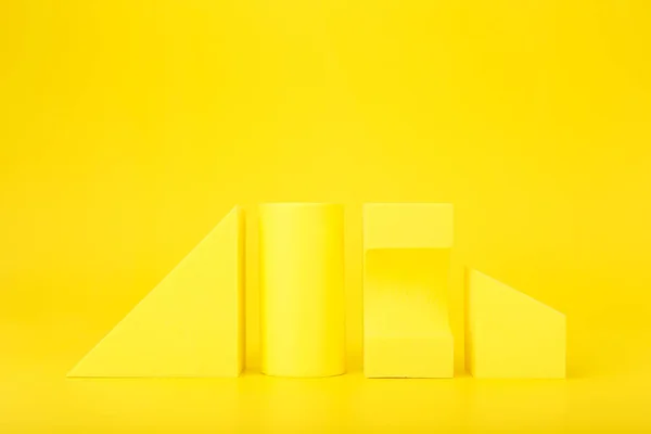 Abstracte Trendy Futuristische Achtergrond Monochromatische Gele Kleuren Met Kopieerruimte Heldere — Stockfoto