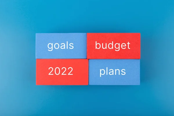 Концепція Бізнес Плану 2022 Бюджет План Цілі 2022 Року Написані — стокове фото