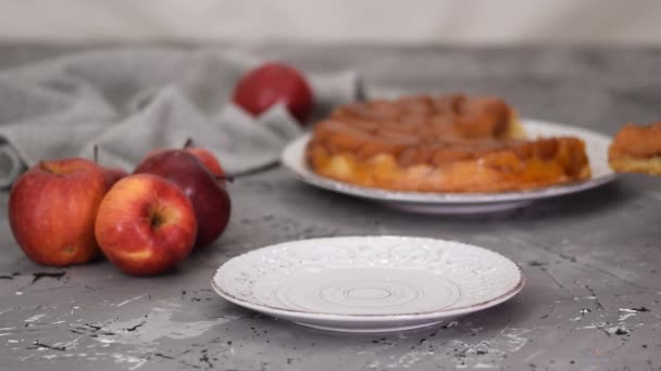 太妃糖的配料自制苹果焦糖调味调料 — 图库视频影像
