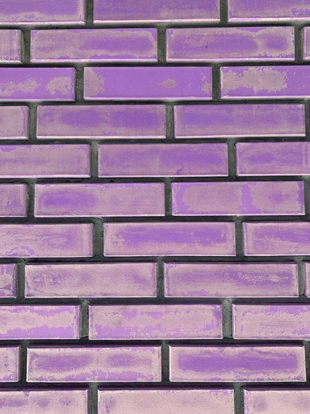 用紫砖砌墙 旧砖墙背景 磨擦砖背景质感 — 图库照片