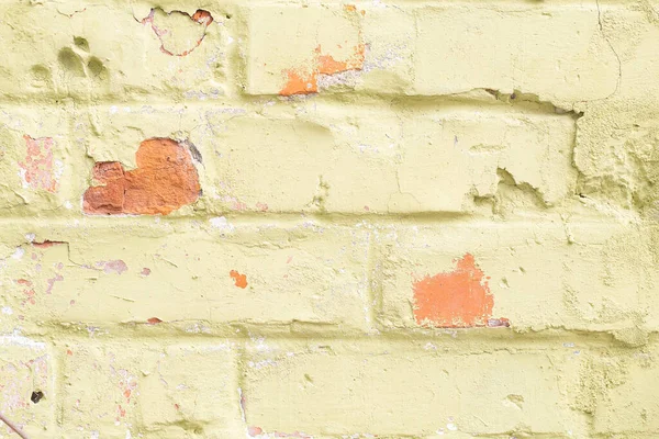 Yellow Wall Bricks Old Brick Wall Background Grunge Brick Background — стоковое фото