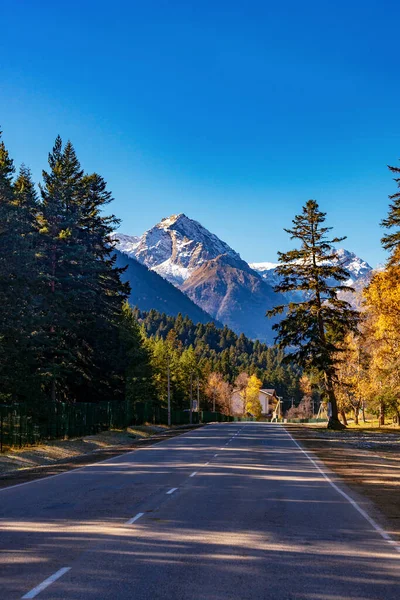 Route Montagne Automne Arkhyz Karachay Tcherkessia Russie — Photo