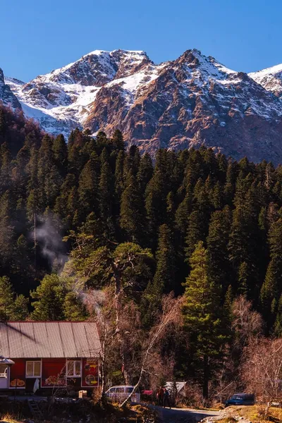 Landschap Bergen Herfst Arkhyz Karachay Tsjerkessië Rusland — Stockfoto