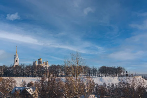Vladimir Miasto Zimowy Dzień Widok Katedrę Wniebowzięcia Pańskiego — Zdjęcie stockowe