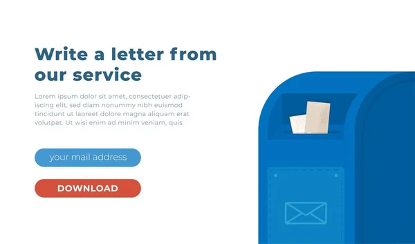 Ilustração Vetorial Design Site Mail Envelope Com Software Proteção Vírus —  Vetores de Stock