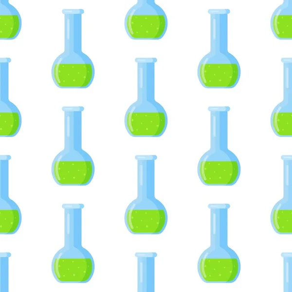 Εικονογράφηση Διανύσματος Του Προτύπου Των Χημικών Δοκιμαστικών Σωλήνων Και Φιαλών — Διανυσματικό Αρχείο