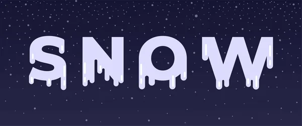 Векторная Иллюстрация Снежной Буквы Красивые Снежные Буквы Изолированы Синем Фоне — стоковый вектор