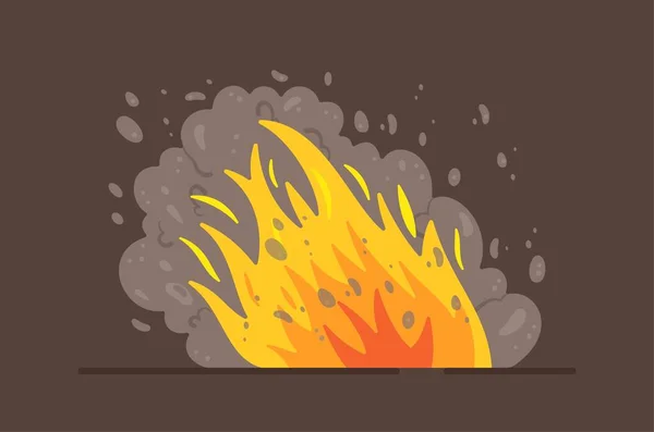Векторная Иллюстрация Концепции Пожара Икона Интернета Изолированный Белом Фоне Пылающий — стоковый вектор