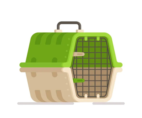 Vector Illustration Green White Cell Isolated White Background Cage Transporting — Stockvektor