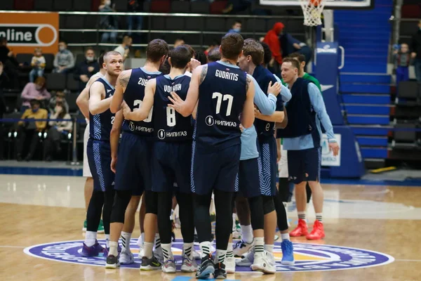 Arturas Gudaitis Zenit Visto Acción Durante Partido Baloncesto Liga Unida — Foto de Stock