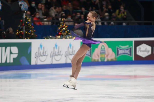 Sankt Petersburg Russland Dezember 2021 Russische Meisterschaft 2022 Eiskunstlauf Frauen — Stockfoto