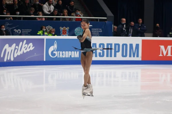 Sankt Petersburg Russland Dezember 2021 Russische Meisterschaft 2022 Eiskunstlauf Frauen — Stockfoto