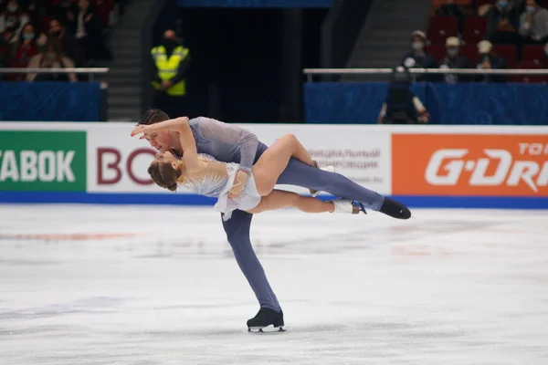 Sankt Petersburg Russland Dezember 2021 Russische Meisterschaft 2022 Eiskunstlauf Paarlauf — Stockfoto