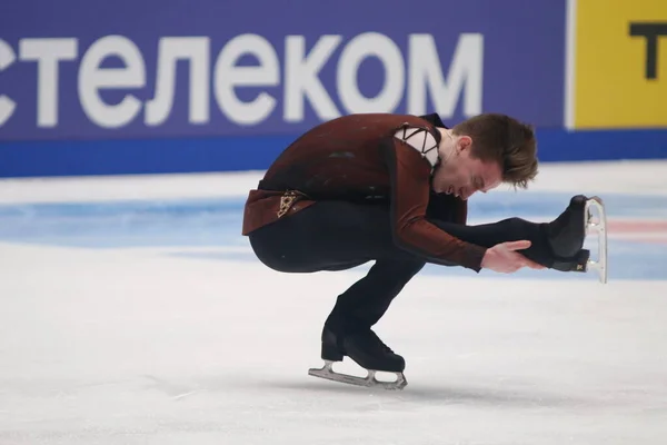 ロシア サンクトペテルブルク 2021年12月24日 ロシア国民2022年フィギュアスケート 男子フリースケート アンドレイ モザレフ — ストック写真