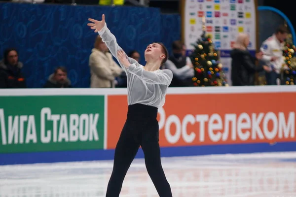 ロシア サンクトペテルブルク 2021年12月24日 ロシア国民2022年フィギュアスケート 男子フリースケート ミハイル コリアダ — ストック写真