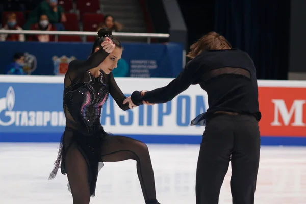 상트페테르부르크 러시아 2021 러시아 스케이팅 2022 아이스 Elizaveta Shanaeva Devid — 스톡 사진