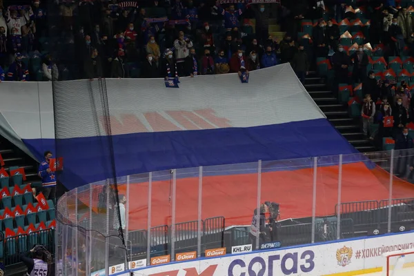 러시아 연방의 Flag Russian Federation 2021 Khl 동안에 아이스 스포츠 — 스톡 사진