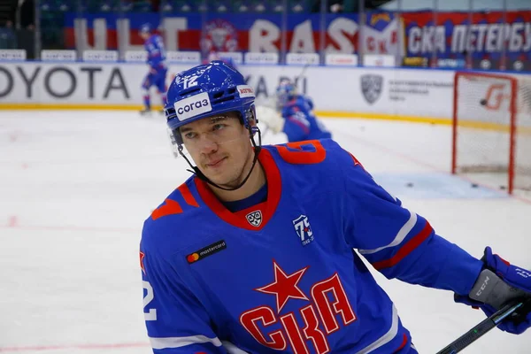 Petrohrad Rusko Prosince 2021 Hokej Khl 2021 Ska Spartak Hráč — Stock fotografie