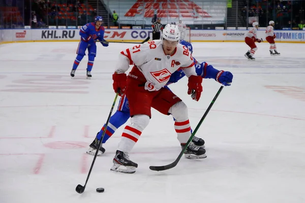 Petrohrad Rusko Prosince 2021 Hokej Khl 2021 Ska Spartak Hráč — Stock fotografie