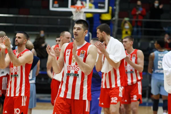 Saint Petersburg, Rusya - 03 Aralık 2021: Basketbol. Euroleague 2021-2022, BC Zenit vs Crvena Zvezda. Basketbol kulübü Dejan Radonjiç 'in teknik direktörü Luka Mitroviç