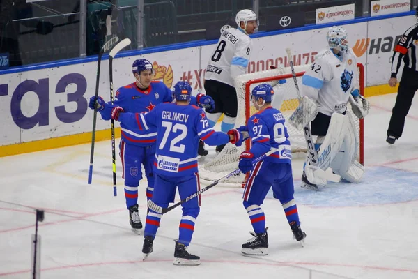 San Petersburgo Rusia Diciembre 2021 Hockey Khl 2021 Khl Ska — Foto de Stock