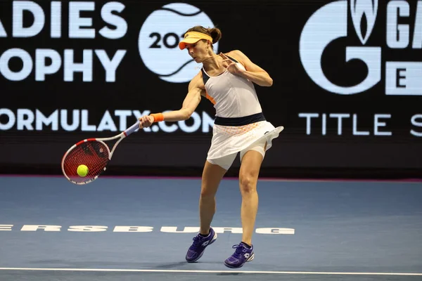 Sankt Petersburg Rusia Februarie 2022 Alize Cornet France Joacă Împotriva — Fotografie, imagine de stoc