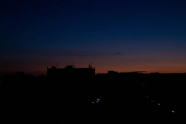 Céu Crepúsculo Uma Cidade Moderna — Fotografia de Stock