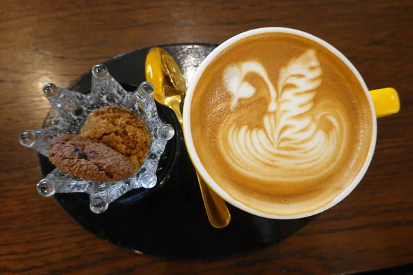 Close Latte Art — стоковое фото