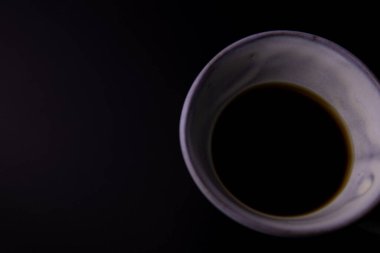 Siyah Arkaplanda Siyah Kahve 'yi kapat