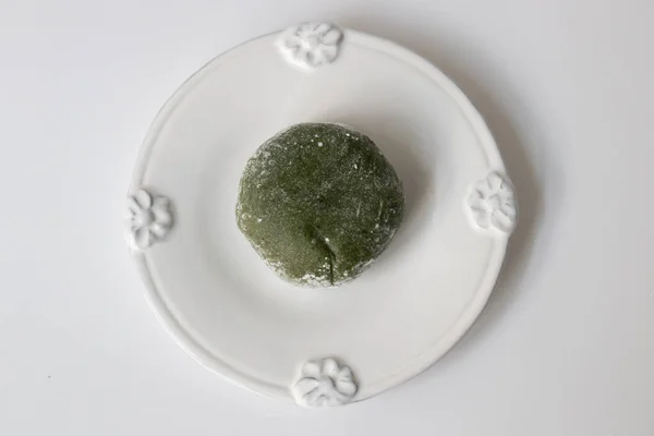 Bolo Tradicional Japonês Pan Matcha Dorayaki Bolo Panela Chá Verde — Fotografia de Stock