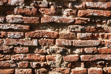 Texture and Pattern of the old red brick , for background