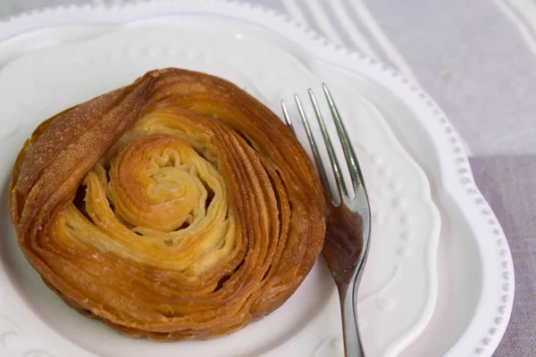 Tasty French Pastry Sweet Breton Cake Coffee Break — Stockfoto