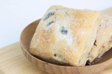 Lezzetli buğday ekmeği, domates ve zeytin karışımı, Ciabatta.