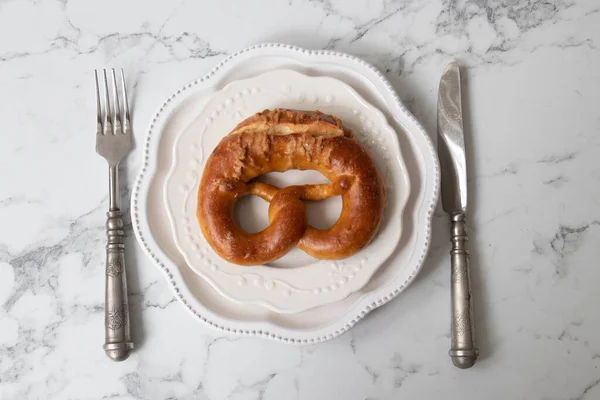 Pane Tradizionale Tedesco Gustosa Brezel — Foto Stock