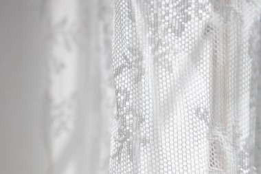 Doku, desen ve klasik beyaz dantel perde